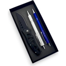 SürLaz 3'lü Sevgililer Günü Özel Seti 2 Isme Özel Kalem ve Katlanabilir Çakı