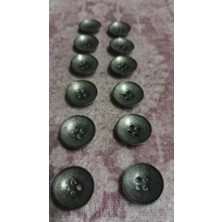 ILCARE Bronz Siyah Kaplama Metal Düğme 25 Boy 17 mm 12 Adet