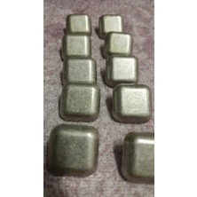 ILCARE Antık Gümüş Kaplama Metal Düğme 25 Boy 16 mm 10 Adet