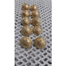 ILCARE Altın Kaplama Metal Düğme 24 Boy 14 mm ,10 Adet