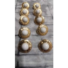 ILCARE Polyester Mınelı Gold Düğme 24 Boy 15 mm ,10 Adet