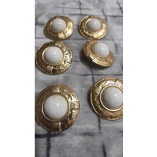 ILCARE Polyester Mınelı Gold Düğme 38 Boy 24 mm ,6 Adet