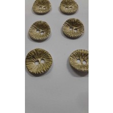 ILCARE Bronz Kaplama Metal Düğme 28 Boy 16 mm 6 Adet