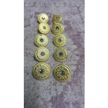 ILCARE Gold Mat Kaplama Metal Düğme 25 Boy 15 mm 10 Adet