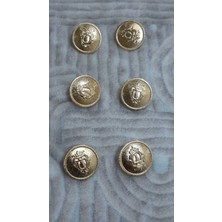 ILCARE Altın Kaplama Metal Düğme 24 Boy 15 mm 6 Adet