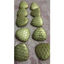 ILCARE Sarı Bronz Kaplama Metal Düğme 36 Boy 22 mm 10 Adet