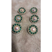 ILCARE Metal Taşlı Düğme 28 Boy 18 mm 6 Adet