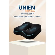 Unien Medical Postureseat™ Visco Anatomik Oturma Minderi – Ortopedik Sandalye Minderi Ofis Koltuk Oturma Yastığı