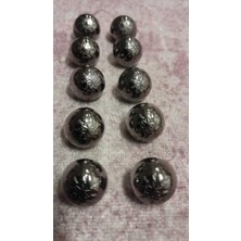 ILCARE Sıyah Kaplama Metal Düğme 23 Boy 14 mm 10 Adet