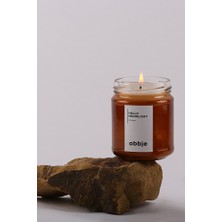 Obbje Vanilya & Marshmallow Kokulu Cam Kavanoz Mum | Amber Cam | Dekoratif & Modern Tasarım