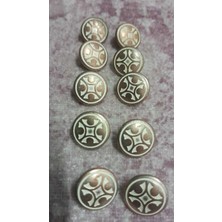 ILCARE Antık Bronz Kaplama Metal Düğme 17 Boy 13 mm 7 Adet
