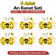 Starseven 6lı Arı Kostüm Seti – Kanat Taç Asa