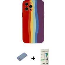 İlk El Grup Ieg™ iPhone 12 Pro Max Yadigar Çizgi - Siyah 20D Premium Cam Ekran Koruyucu + Gümüş Shine Kamera Lens Koruma Cam