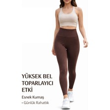 Sechoni Kadın Yüksek Bel Toparlayıcı Tayt Slim Fit Esnek Günlük