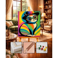 Orenda Hobi Sanat Sayılarla Boyama Şapkalı Kedi