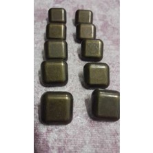 ILCARE Siyah Bakır Kaplama Metal Düğme 25 Boy 16 mm 10 Adet