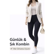 Sechoni Kadın Yüksek Bel Toparlayıcı Tayt Slim Fit Esnek Günlük