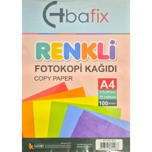Nusrat Bilişim Bafix Renkli Fotokopi Kağıdı, 100 Lük, 10 Renk Karışık