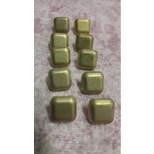 ILCARE Sarı Bronz Kaplama Metal Düğme 17 Boy 10 mm 10 Adet