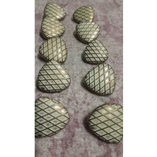 ILCARE Antık Bronz Bakır Kaplama Metal Düğme 36 Boy 22 mm 10 Adet