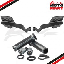 Ramzey Qm 125 Aksesuar Seti-Katlanır AYNALI-GRI-MA13378