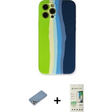 İlk El Grup Ieg™ iPhone 12 Pro Max Yadigar Çizgi - Siyah 20D Premium Cam Ekran Koruyucu + Gümüş Shine Kamera Lens Koruma Cam