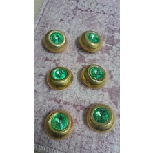 ILCARE Altın Kaplama Metal Taşlı Dügme 44 Boy 26 mm 6 Adet