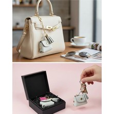 Pololiza Simli Bag Charm Mini Cüzdan / Çok Amaçlı Lüks Anahtarlık ve Çanta Askı Süsü Çanta Aksesuarı