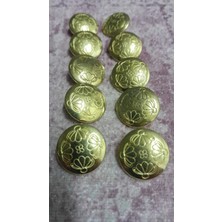 ILCARE Gold Kaplama Metal Düğme 27 Boy 18 mm 10 Adet
