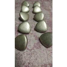 ILCARE Antık Gümüş Kaplama Metal Düğme 28 Boy 18 mm 10 Adet