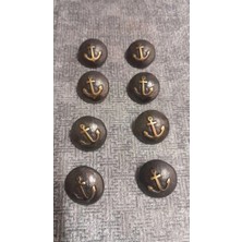 ILCARE Antık Sarı Fırçalı Kaplama Metal Dügme 26 Boy 16 mm 8 Adet