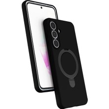 Novis Liora Newface Samsung Galaxy S24 Fe Regal Magsafe Standlı Kapak - Siyah