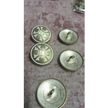 ILCARE Antık Bronz Kaplama Metal Düğme 37 Boy 23MM 4 Adet