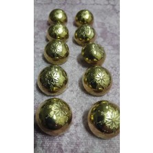 ILCARE Sarı Gold Kaplama Metal Düğme 28 Boy 18 mm 10 Adet