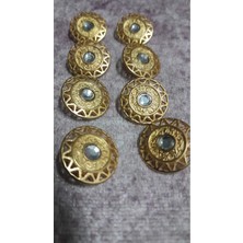 ILCARE Gold Kaplam Metaltaşlı Düğme 26 Boy 17 mm ,8 Adet