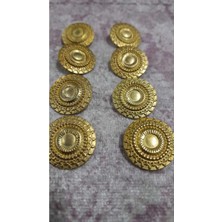 ILCARE Gold Kaplam Metal Düğme 28 Boy 18 mm ,8 Adet