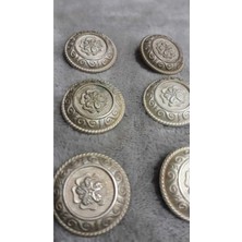 ILCARE Antık Bronz Kaplama Metal Düğme 40 Boy 36 mm 6 Adet