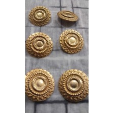 ILCARE Altın Kaplama Metal Düğme 28 Boy 18 mm 6 Adet