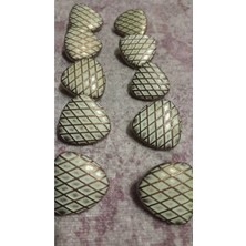 ILCARE Antık Bronz Bakır Kaplama Metal Düğme 26 Boy 16 mm 10 Adet