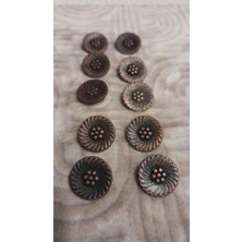 ILCARE Bakır Kaaplama Metal Düğme 22 Boy 14 mm 10 Adet