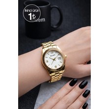 Bluem Axis Serisi - Gold Çelik Kasa & Kordon Kadın Kol Saati