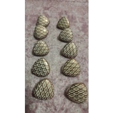 ILCARE Antık Bronz Bakır Kaplama Metal Düğme 23 Boy 14 mm 10 Adet