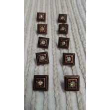 ILCARE Metal Taşlı Düğme 15 Boy 10 mm 10 Adet