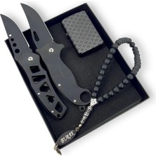 SürLaz 4 Parça Doğum Günü Özel Gün Hediyesi 2 Isme Özel Çakı Isme Özel Çakmak ve Isimli Tespih