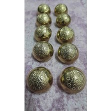 ILCARE Gold Kaplama Metal Düğme 35 Boy 22 mm 10 Adet