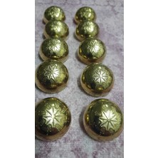ILCARE Sarı Gold Kaplama Metal Düğme 36 Boy 22 mm 10 Adet