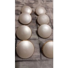 ILCARE Polyester Mınelı Gold Düğme 27 Boy 17 mm ,8 Adet