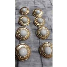 ILCARE Polyester Gold Düğme 27 Boy 18 mm ,8 Adet
