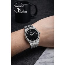 Bluem Axis Serisi - Siyah Kadran Çelik Kasa & Kordon Erkek Kol Saati