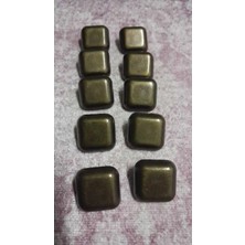 ILCARE Sıyah Bakır Kaplama Metal Düğme 17 Boy 10 mm 10 Adet